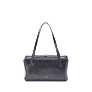 Jil Sander Black Calf Leather Bos Taurus Shoulder Bag