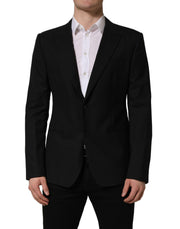 Dolce & Gabbana Black Wool Single Breasted Blazer Jacket