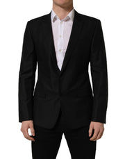 Dolce & Gabbana Black Wool Single Breasted Blazer Jacket