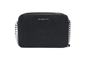 Michael Kors Jet Set Large East West Black Saffiano Leather Crossbody Handbag