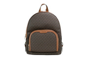 Michael Kors Jaycee Large Brown Signature PVC Shoulder Backpack Bookbag