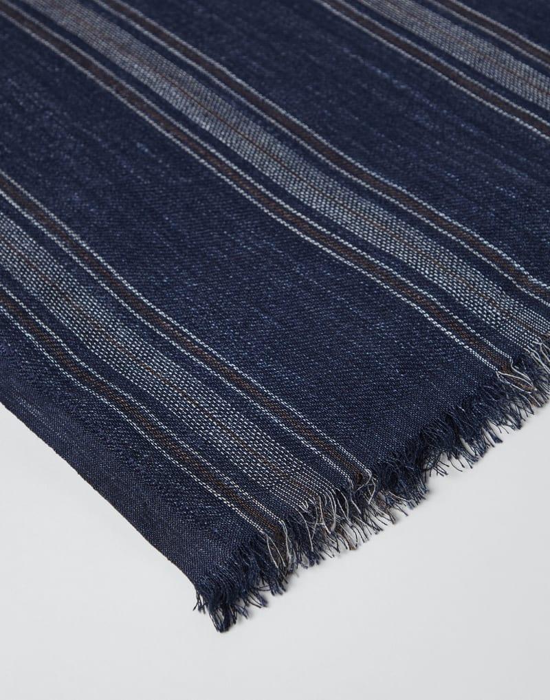 Brunello Cucinelli Blue Silk Scarf