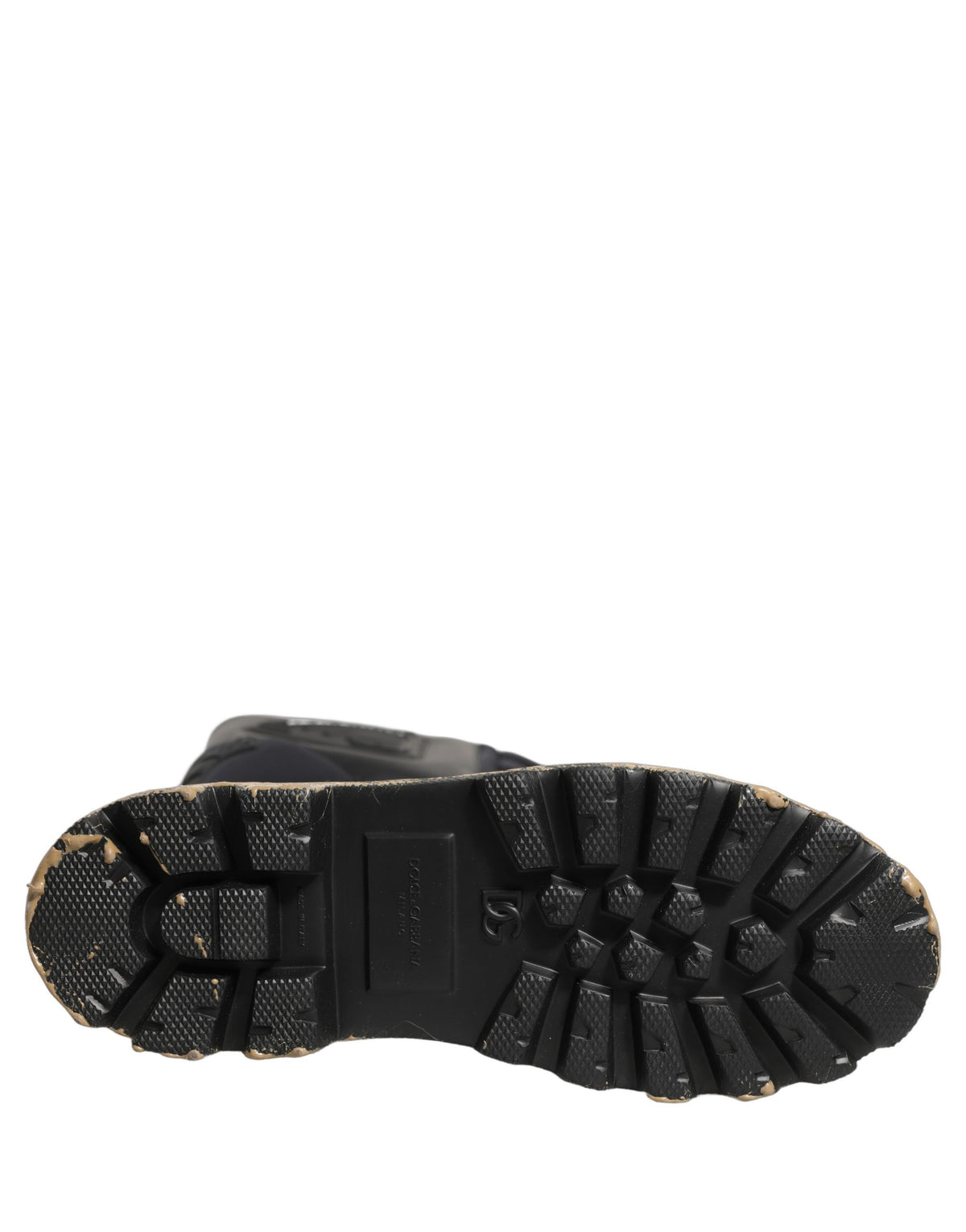Dolce & Gabbana Black Leather Biker Mid Calf Men Boots Shoes
