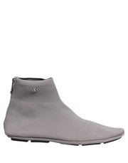 Dolce & Gabbana Gray Stretch Mesh Men Ankle Boots Shoes