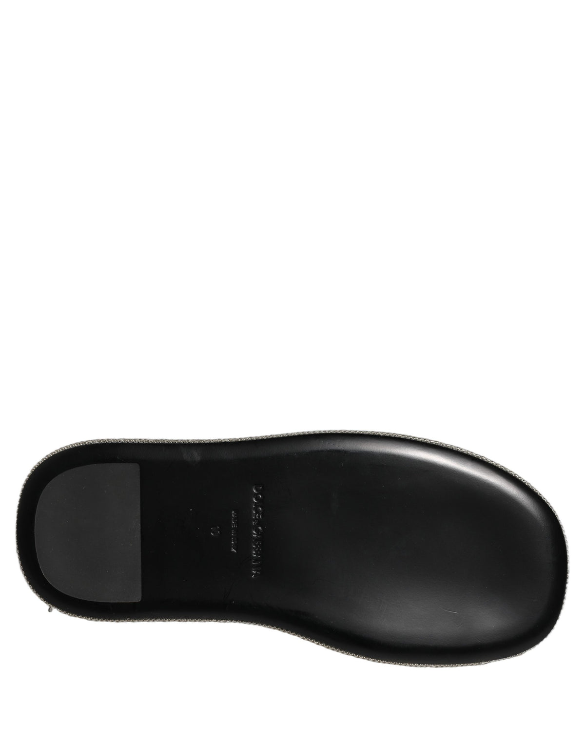 Dolce & Gabbana Black Crystal Embellished Platform Men Slides Shoes