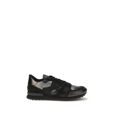 Valentino Garavani Black Polyamide Athletic Sneakers for Men