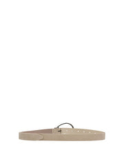 Brunello Cucinelli Beige Leather Regular Belt