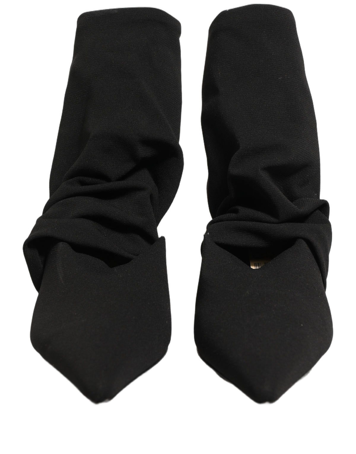 Dolce & Gabbana Black Stretch Socks Heels Ankle Boots Shoes