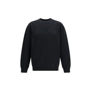 Balmain Black Cotton Sweatshirt for Men