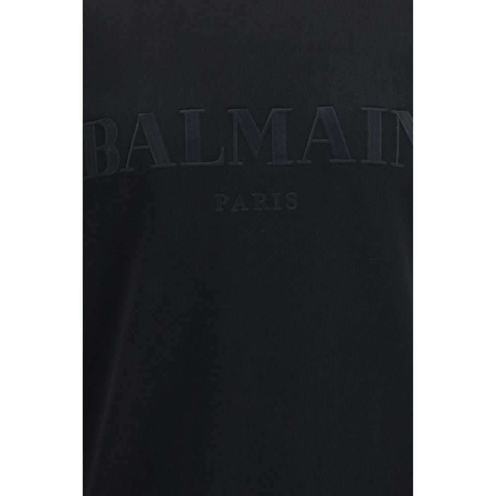 Balmain Black Cotton Sweatshirt for Men