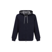 Brunello Cucinelli Blue Cotton Sweatshirt