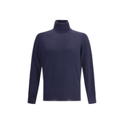 Brunello Cucinelli Blue Wool Oves Aries Turtleneck