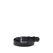 Prada Black Calf Leather Bos Taurus Regular Belt