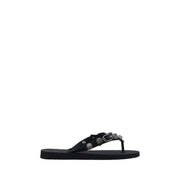 Balenciaga Black Polyester Flat Sandals