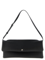 Courrèges Black Cowhide Clutch Bag