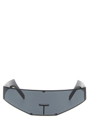 Rick Owens Black Stainless Steel Sunglasses