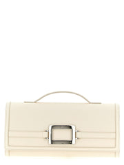 Roger Vivier White Calfskin Clutch Bag