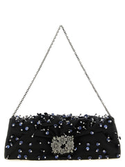 Roger Vivier Black Viscose Clutch Bag