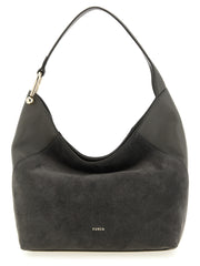 Furla Gray Calfskin Shoulder Bag