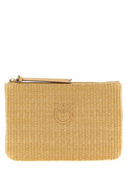 PINKO Beige Polypropylene Clutch Bag
