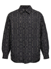 Palm Angels Gray Polyamide Shell Jacket