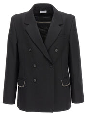 Off-White Black Virgin Wool Blazer