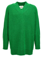 Jil Sander Bicolor Cotton Cardigan