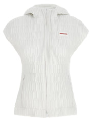 Ferragamo White Polyamide Sleeveless Jacket