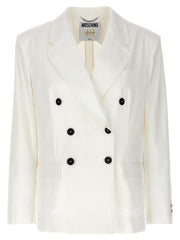 Moschino White Cotton Blazer