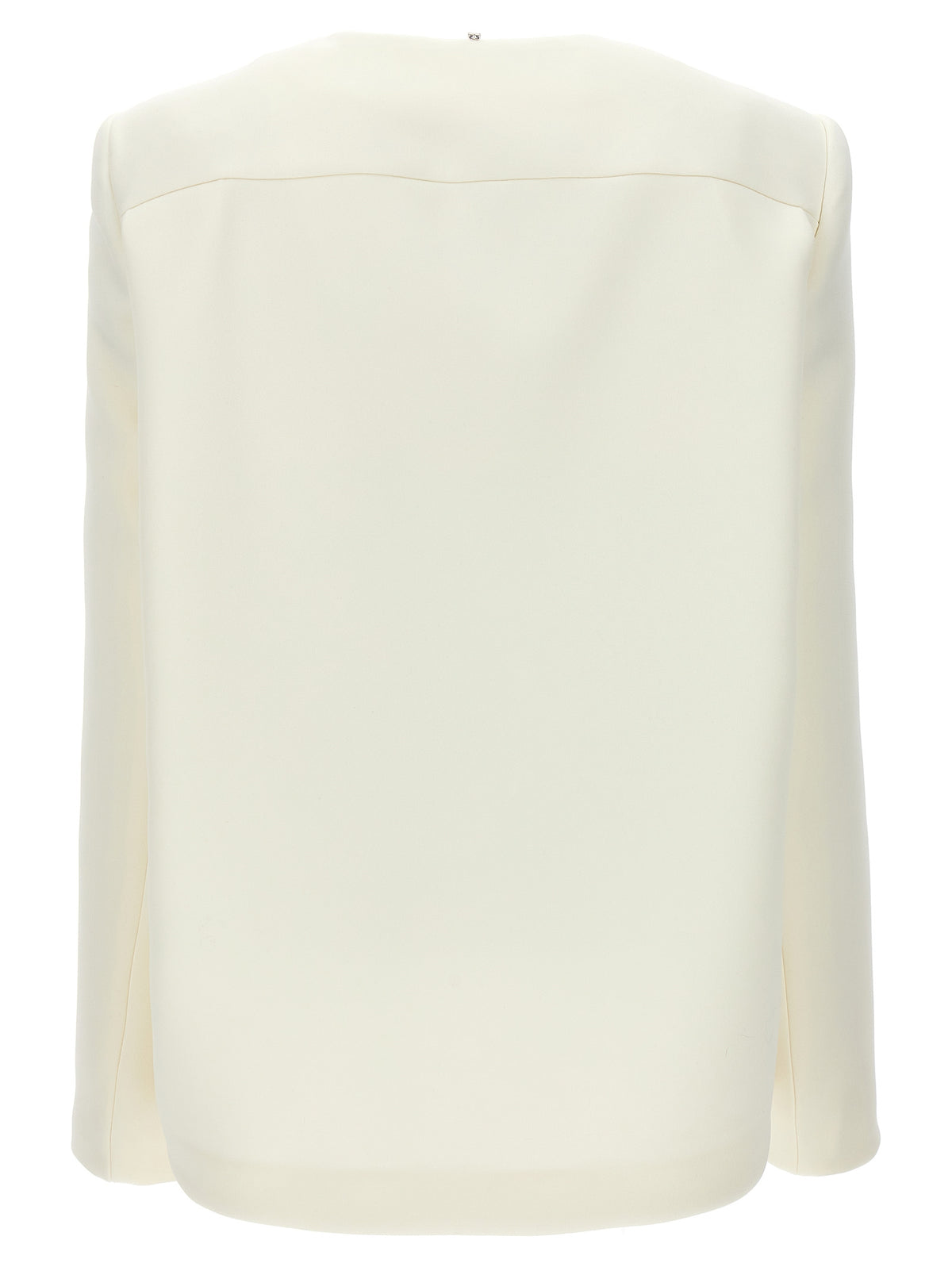 Sportmax White Polyester Full-Length Jacket