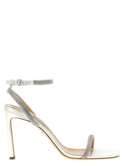 Sergio Rossi White Goatskin Stiletto Heel Sandals