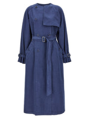 Max Mara Blue Cotton Coat