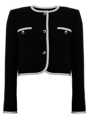 Moschino Bicolor Viscose Full-Length Jacket