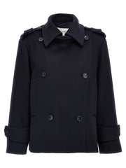 Max Mara Blue Virgin Wool Coat