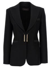 Max Mara Black Virgin Wool Blazer