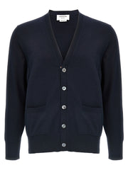 Thom Browne Blue Cotton Cardigan
