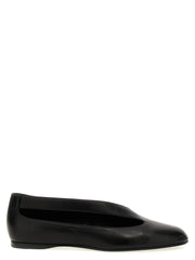 Khaite Black Lamb Leather Ballet Flats