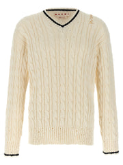Marni White Cotton Cardigan