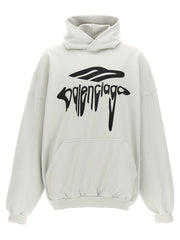 Balenciaga White Cotton Sweatshirt