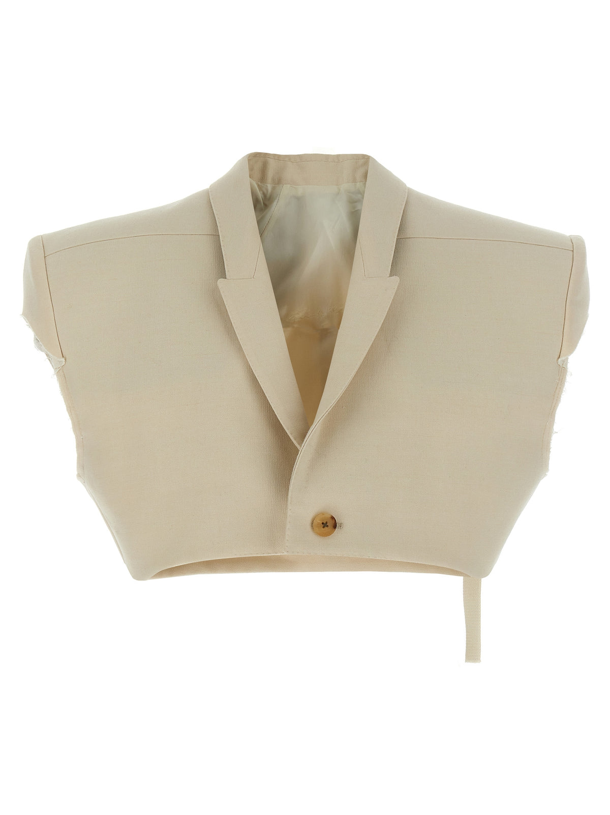 Rick Owens Beige Cotton Sleeveless Jacket