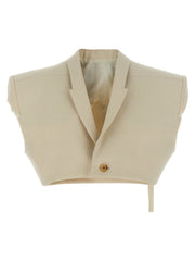 Rick Owens Beige Cotton Sleeveless Jacket
