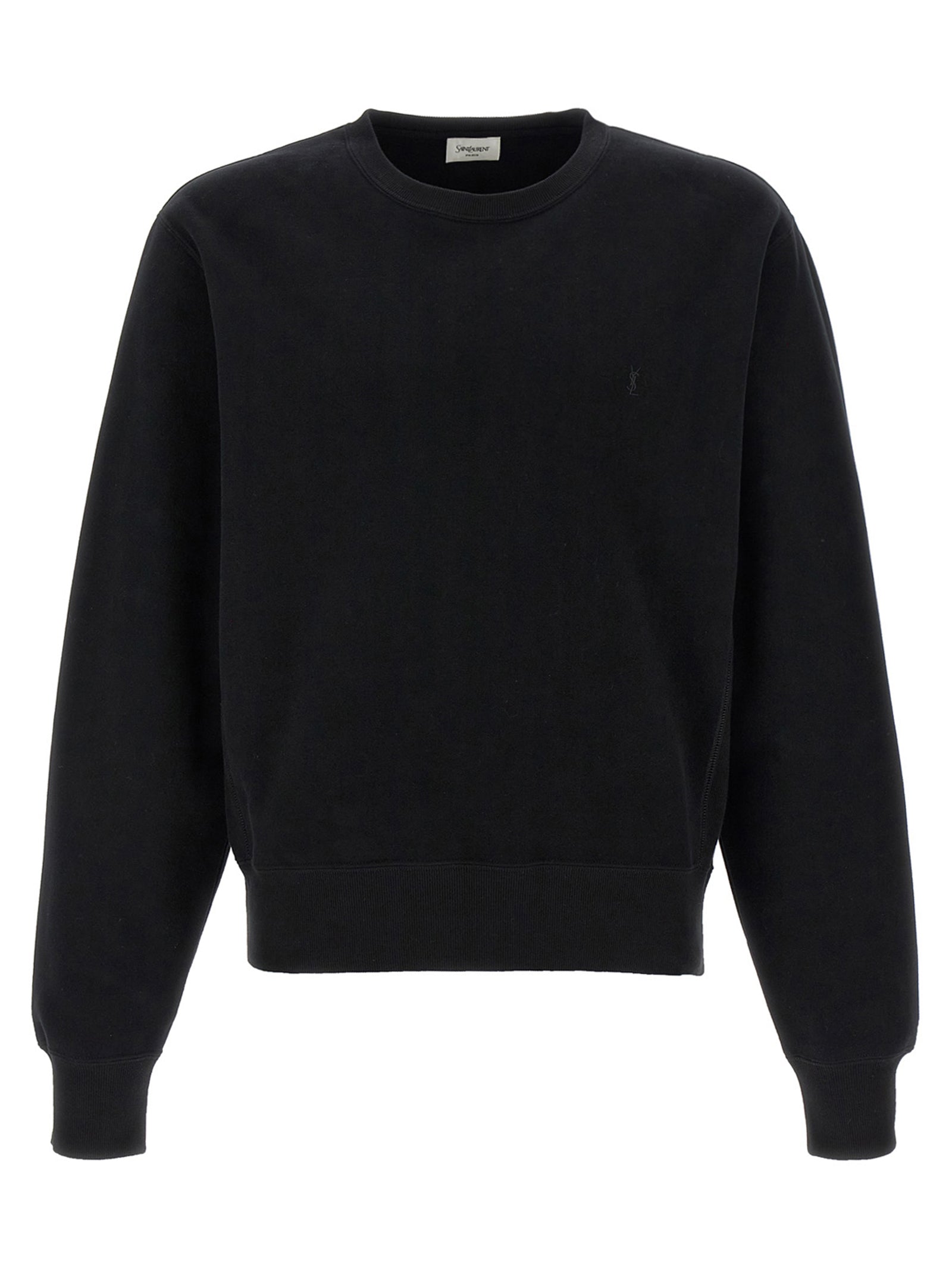 Saint Laurent Black Cotton Sweatshirt for Men