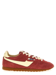 Autry Red Leather Low Top Sneakers
