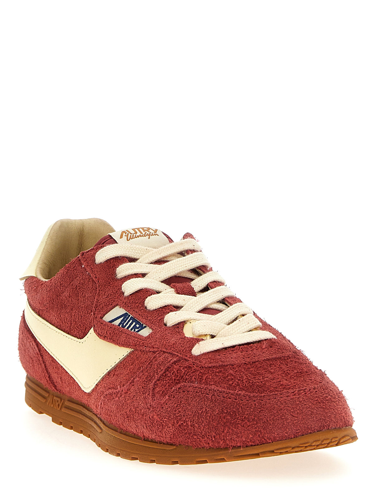 Autry Red Leather Low Top Sneakers