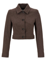 Max Mara Brown Cotton Blazer