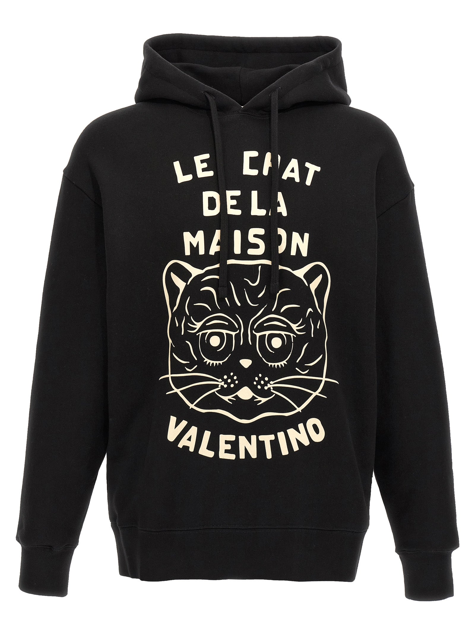 Valentino Garavani Black Cotton Sweatshirt for Men