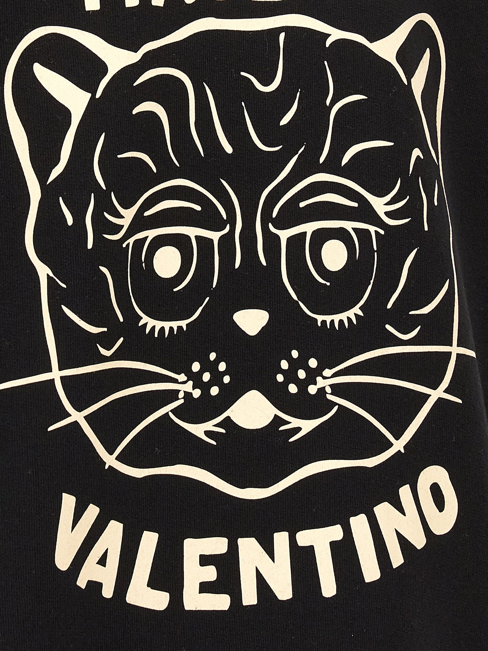 Valentino Garavani Black Cotton Sweatshirt for Men