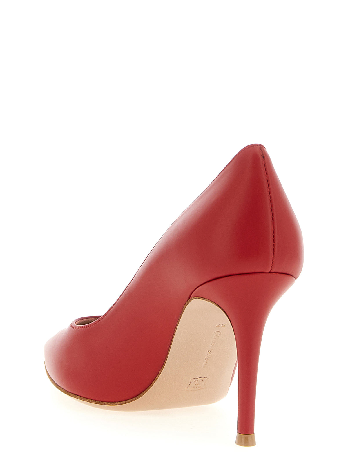 Gianvito Rossi Red Calfskin High Heel Pumps