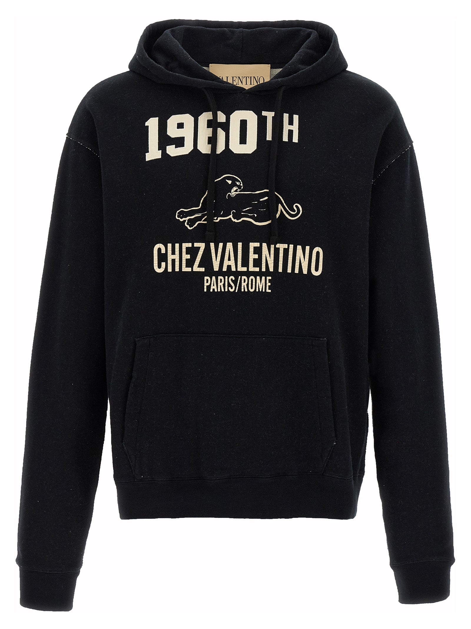 Valentino Garavani Black Cotton Sweatshirt for Men