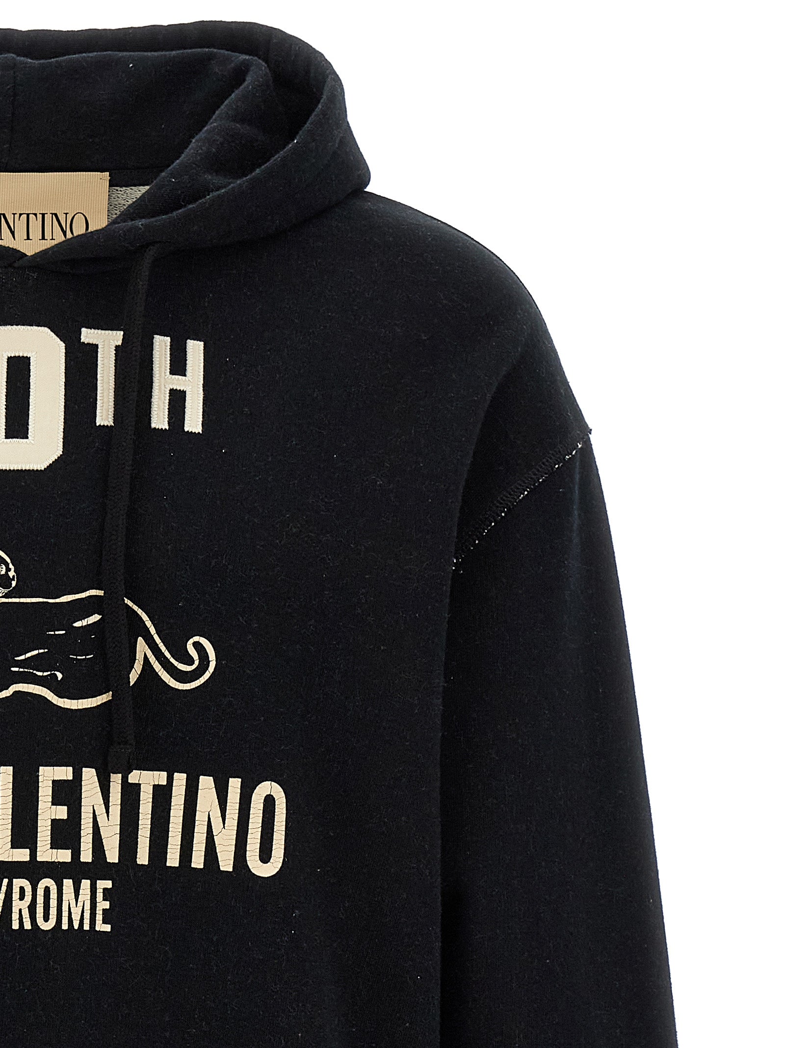 Valentino Garavani Black Cotton Sweatshirt for Men